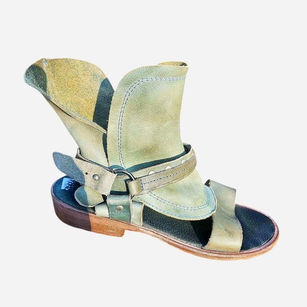 Free People Leather Gladiator Sandal Boots